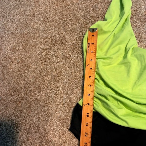 Miraclesuit One Piece Swimsuit Women Size 16 Green Black Halter Ruched Shaper - Picture 7 of 9